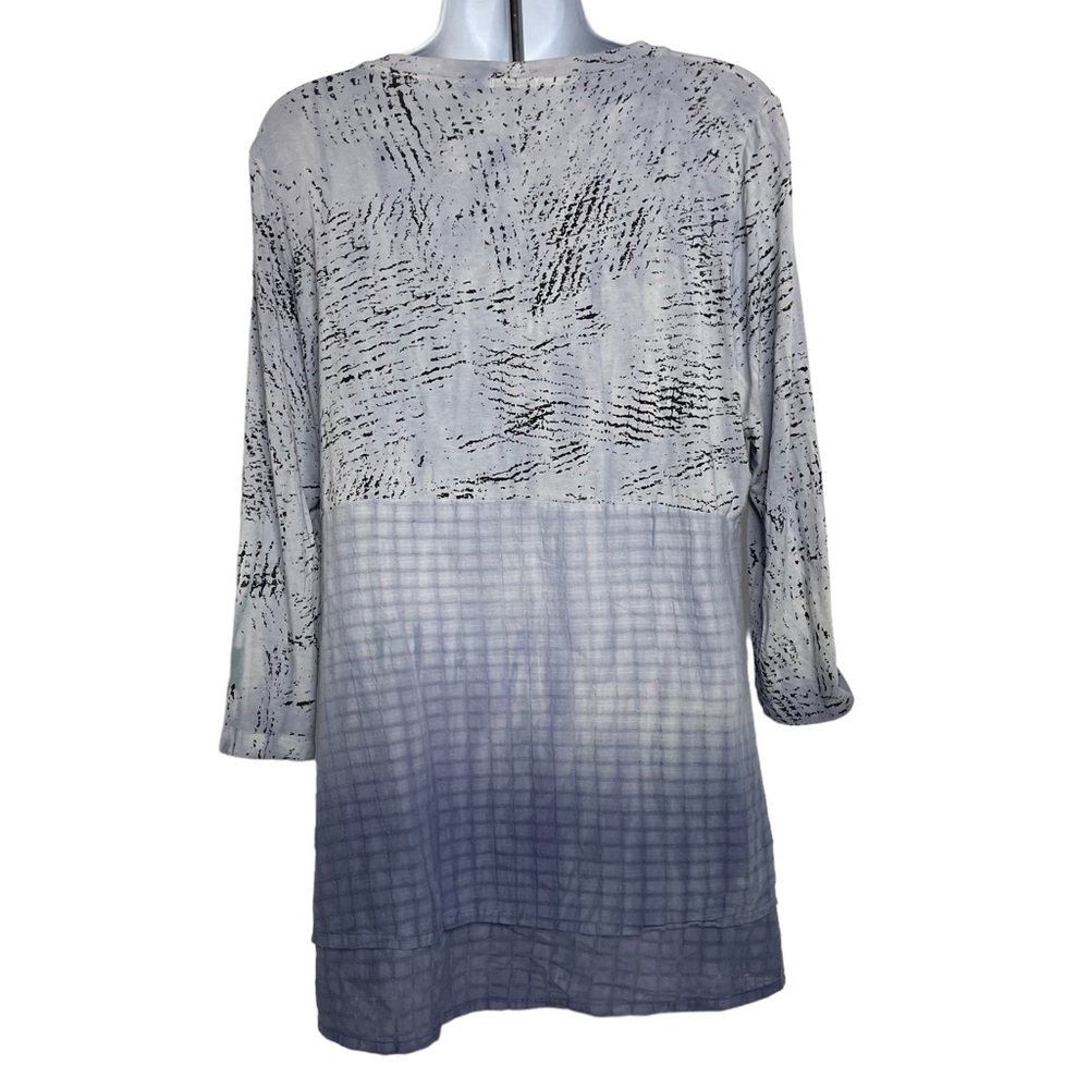 Art of Cloth Ombré 3/4 Sleeve Top Sz M - Picture 2 of 8